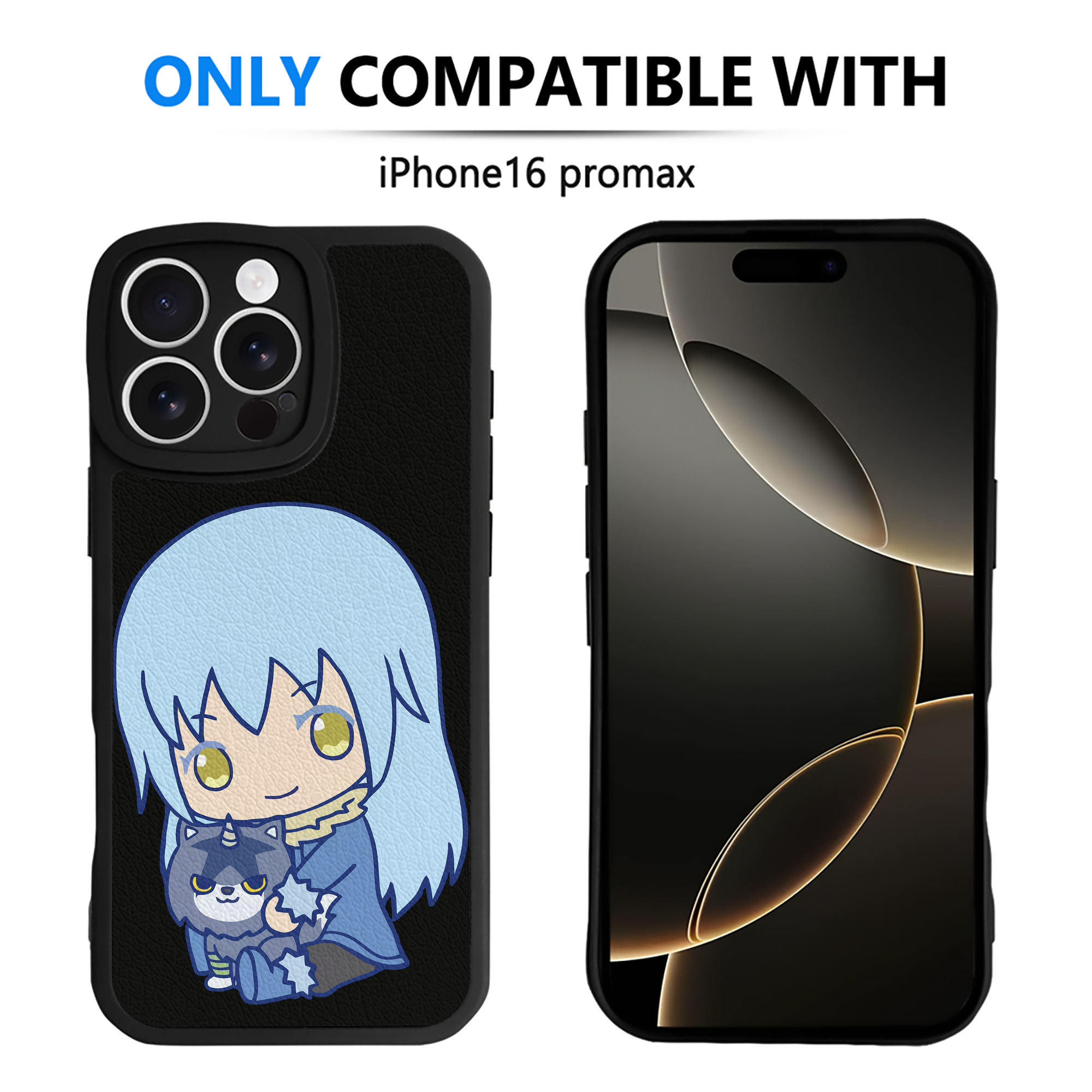 （画像用） 転スラ Regarding Reincarnated to Slime 【iPhone 16シリーズ対応】シリコンスマホケース（レザー調） 材質：シリコン
